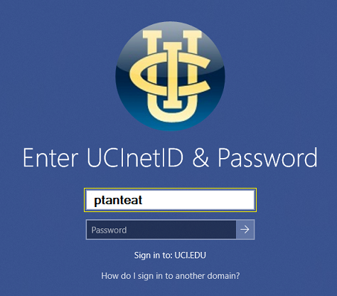 Enter your UCInetID and Password